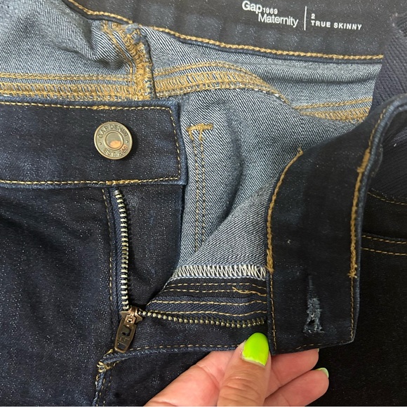 Gap Maternity Women's True Skinny Dark Wash Denim Jeans Size 2 - Picture 5 of 6